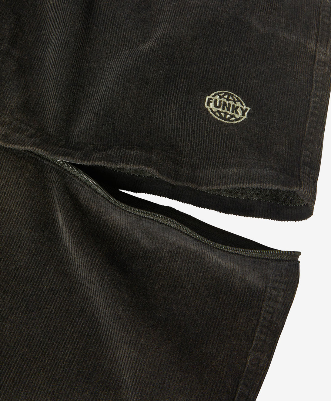 ROUND CORDUROY TROUSERS WASHED BLACK