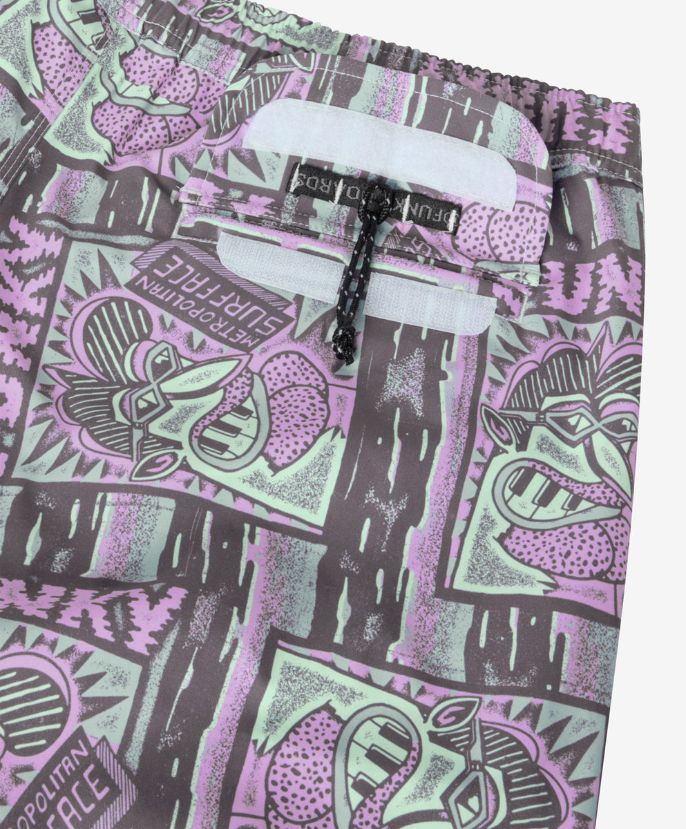 FUNKY SURFACE SURFSHORTS LILIAC MULTI – Funkysnowboards