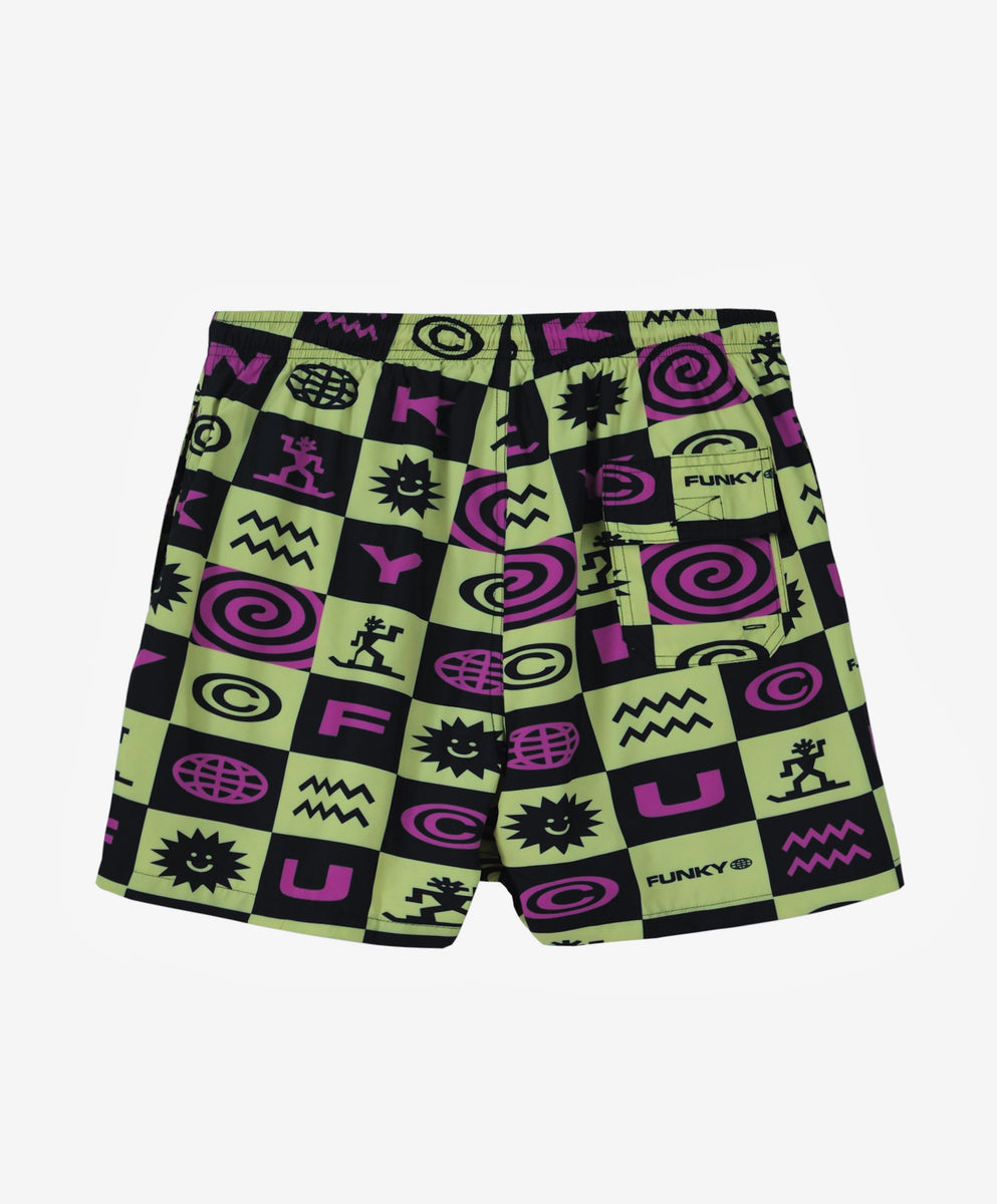 FUNKY CHECK SWIM SHORT SAGE – Funkysnowboards