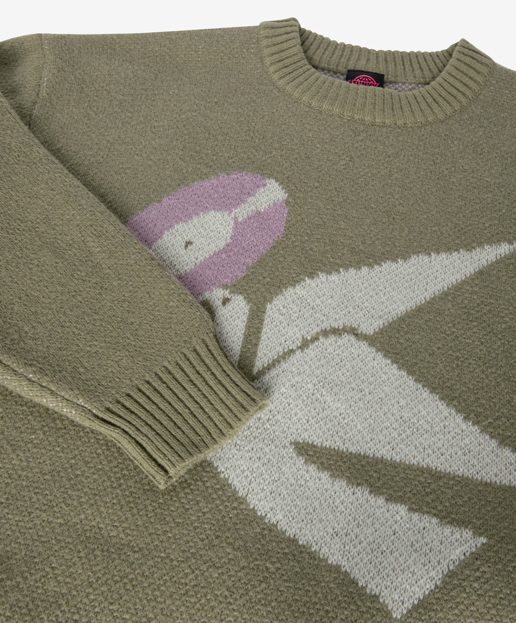 BOMBER JAQUARD SWEATER  AVOCADO