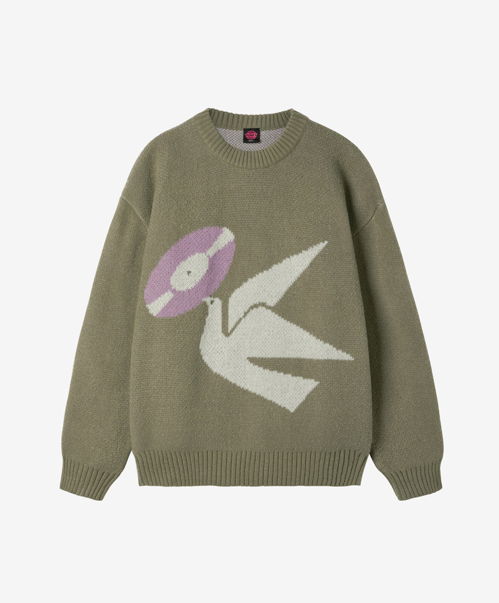 BOMBER JAQUARD SWEATER  AVOCADO