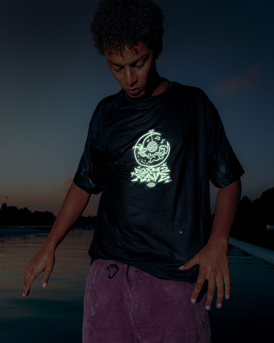 funkysnowboard RAVE TEE WASHED BLACK