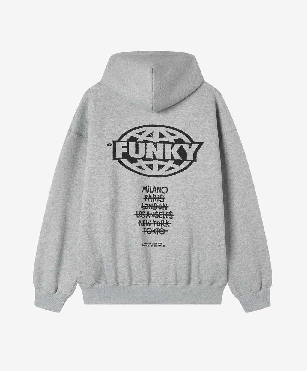 CITIES ZIPPER HOODIE HEATHER GREY