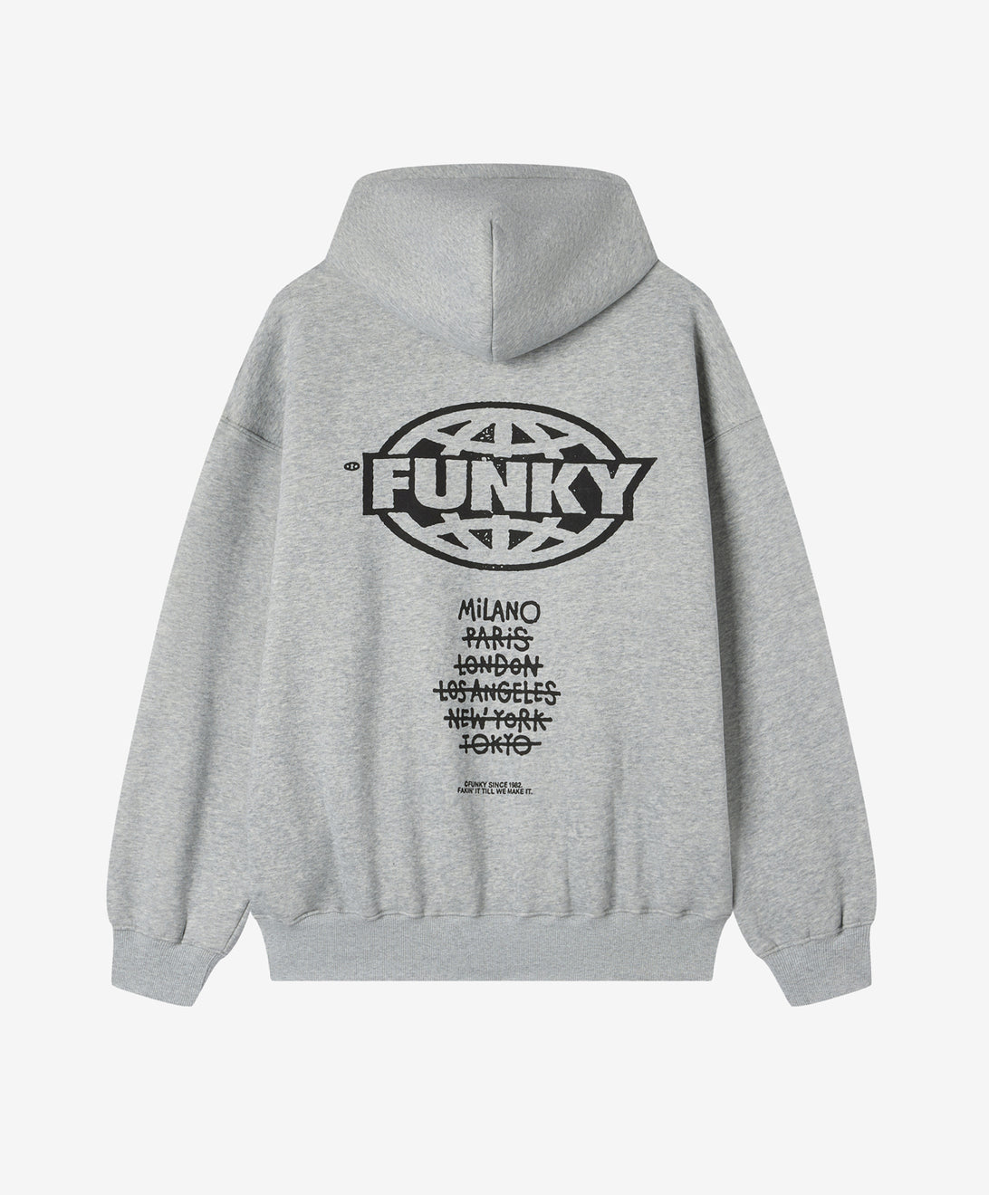 CITIES ZIPPER HOODIE HEATHER GREY