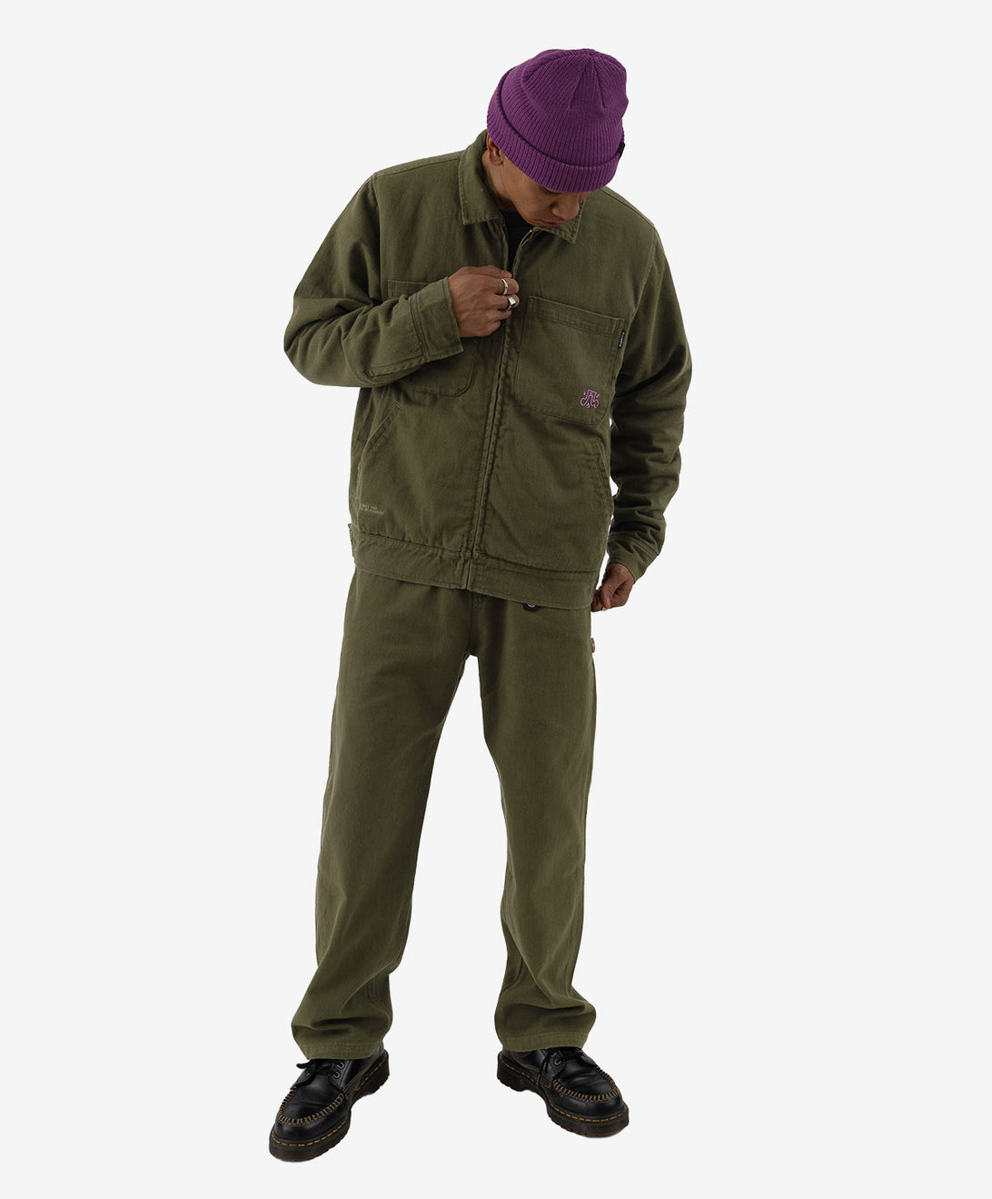 ANTIWORKWEAR PADDED JACKET WASHED OLIVE