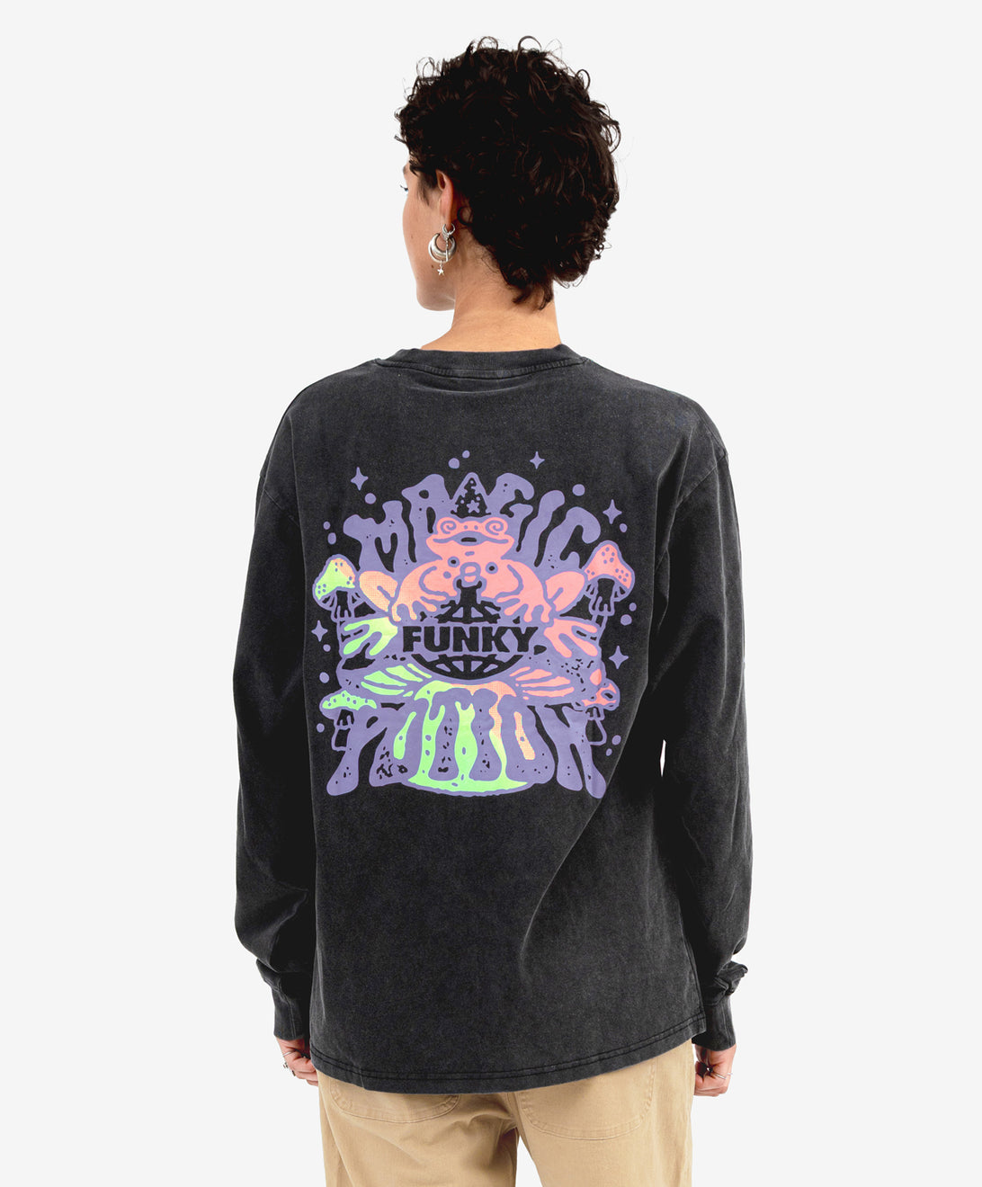 FROG LONG SLEEVE TEE WASHED BLACK
