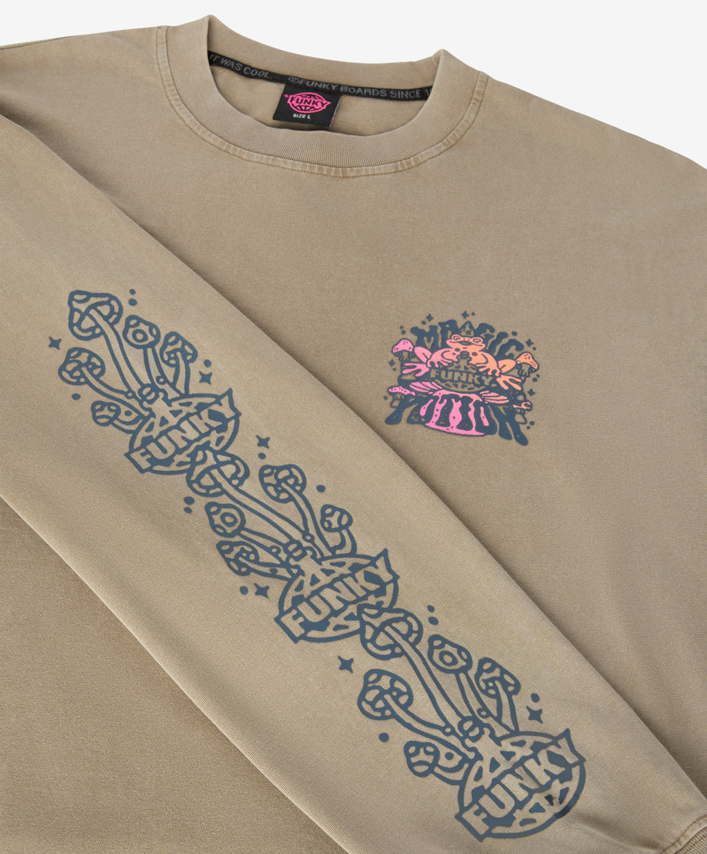 FROG LONG SLEEVE TEE WASHED SAND