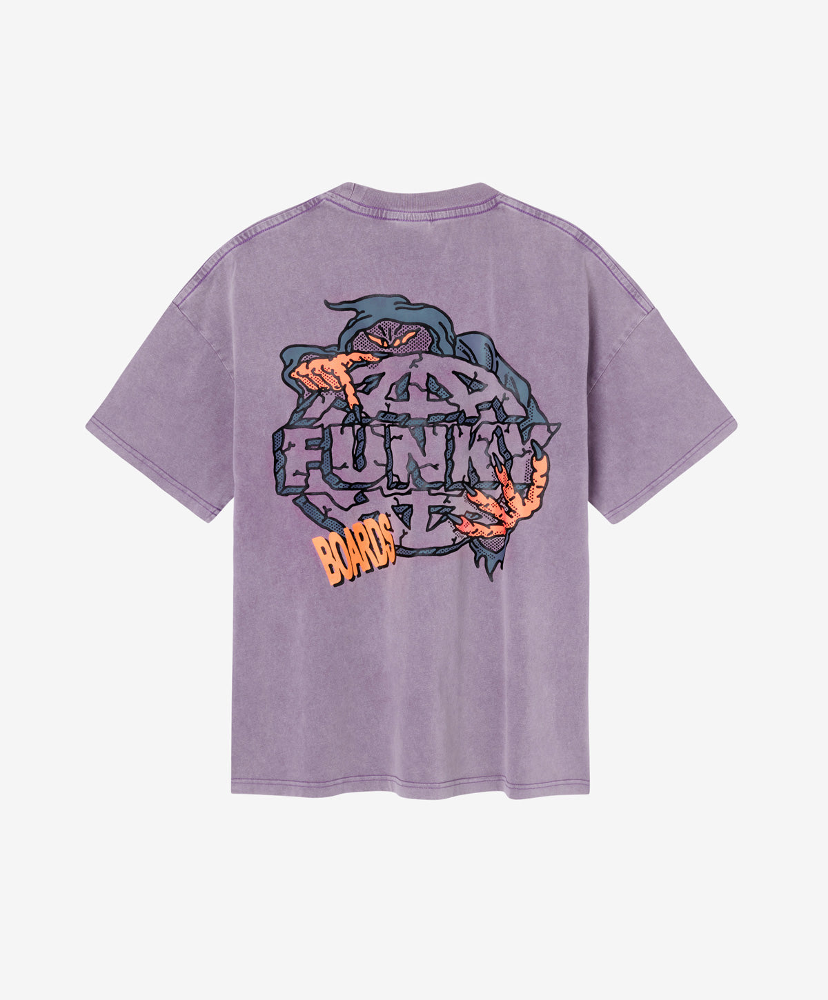 FUNKY GOBLIN LOGO TEE WASHED LILIAC – Funkysnowboards