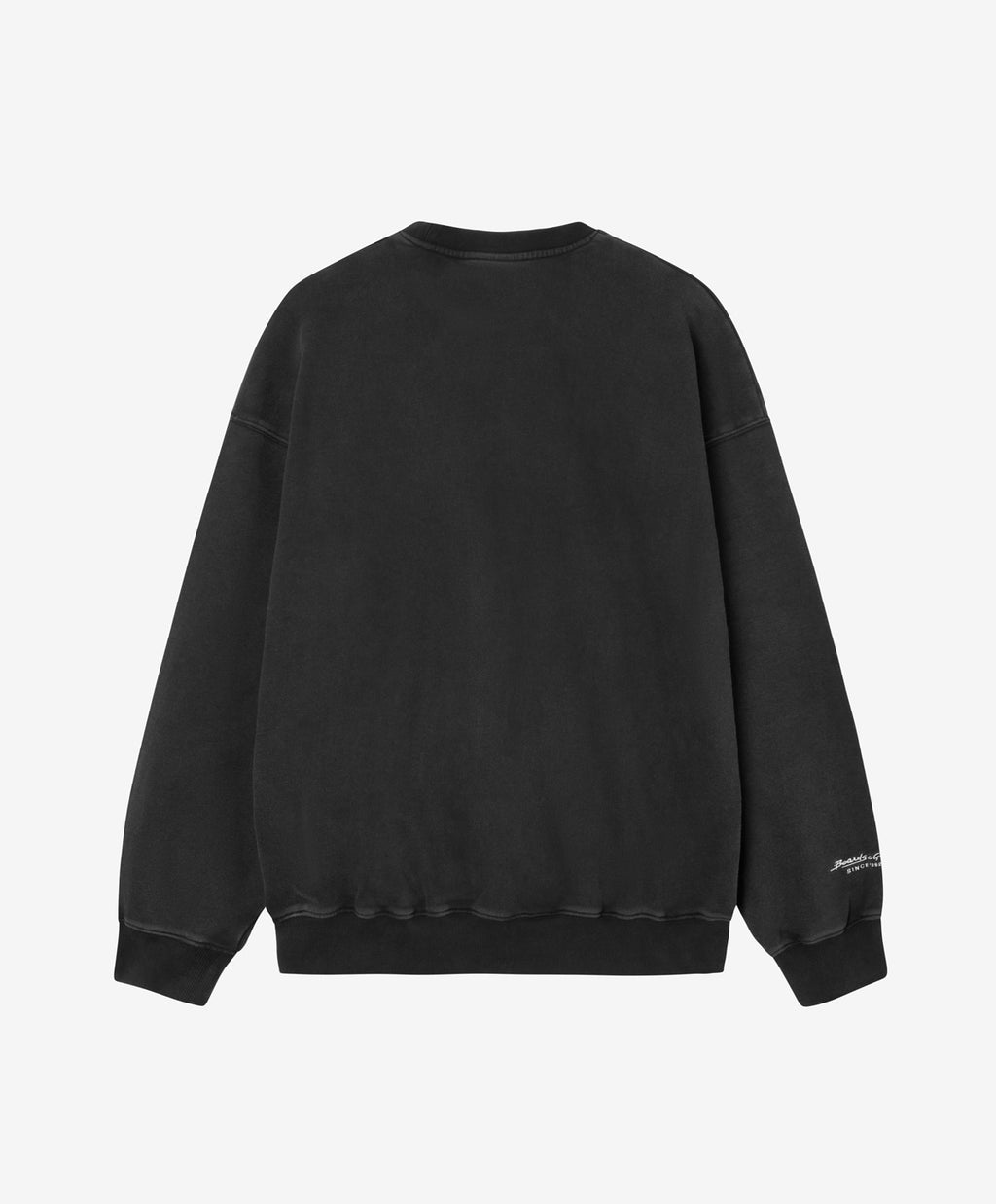 GROG EMBROIDERY CREWNECK WASHED BLACK