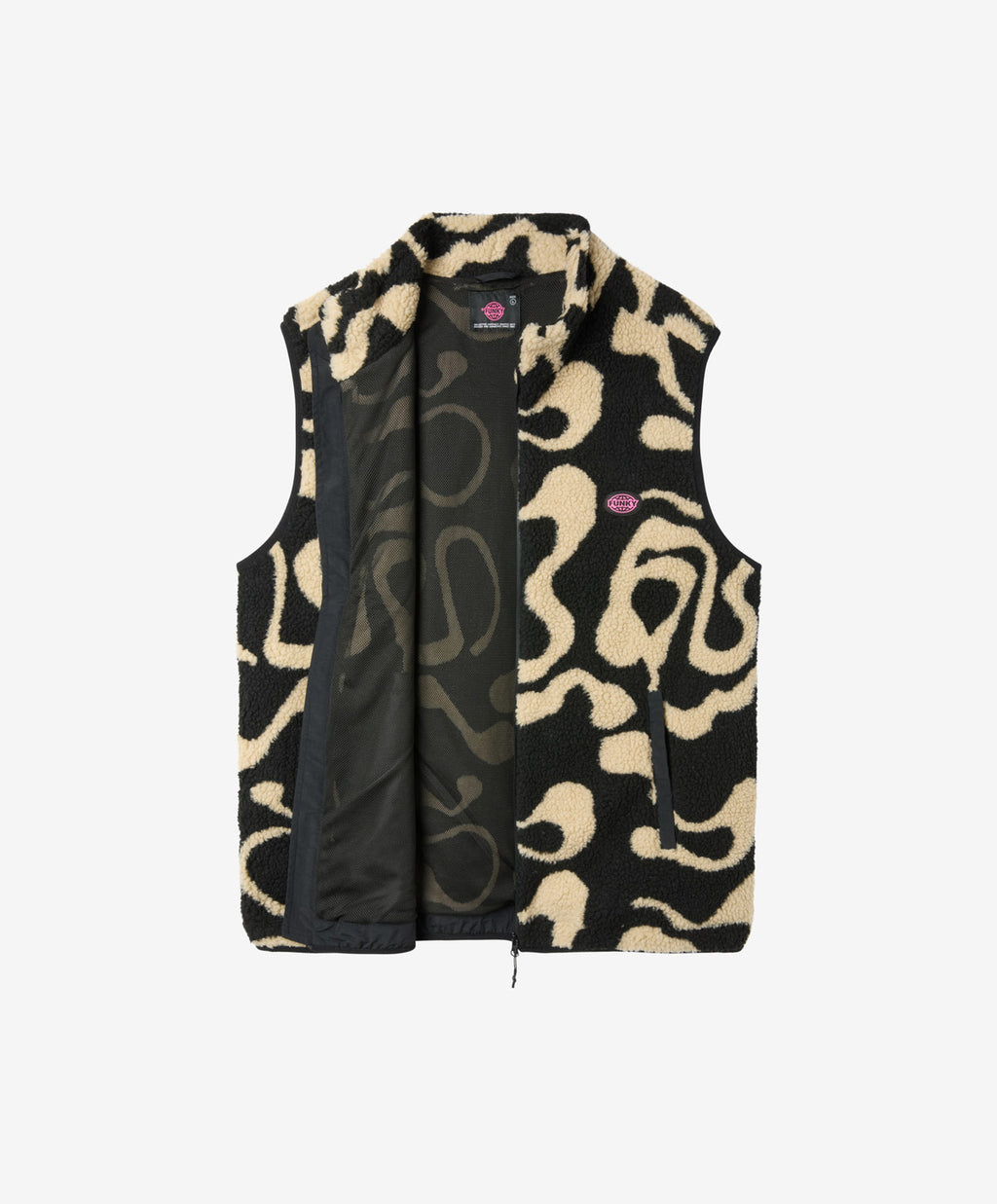 GROG SHERPA VEST BLACK / NATURAL RAW