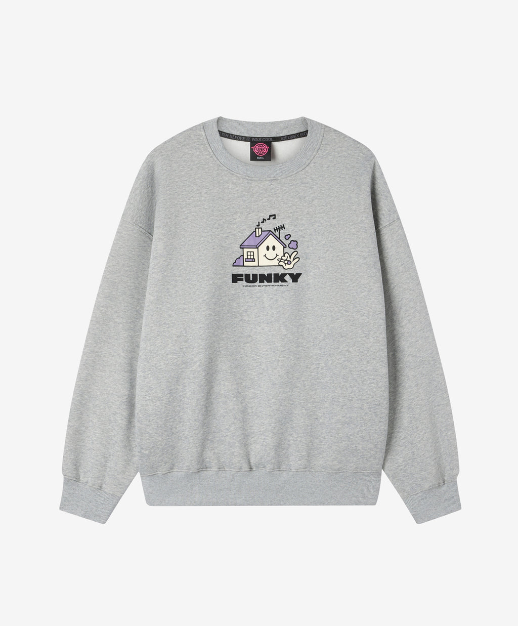 HOME CREWNECK HEATHER GREY