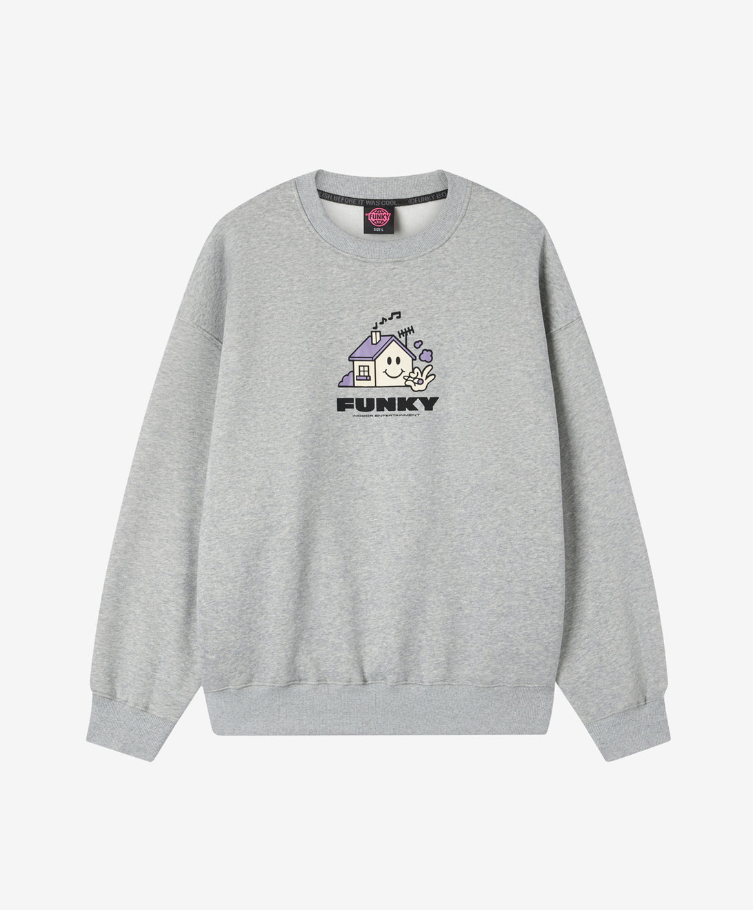HOME CREWNECK HEATHER GREY