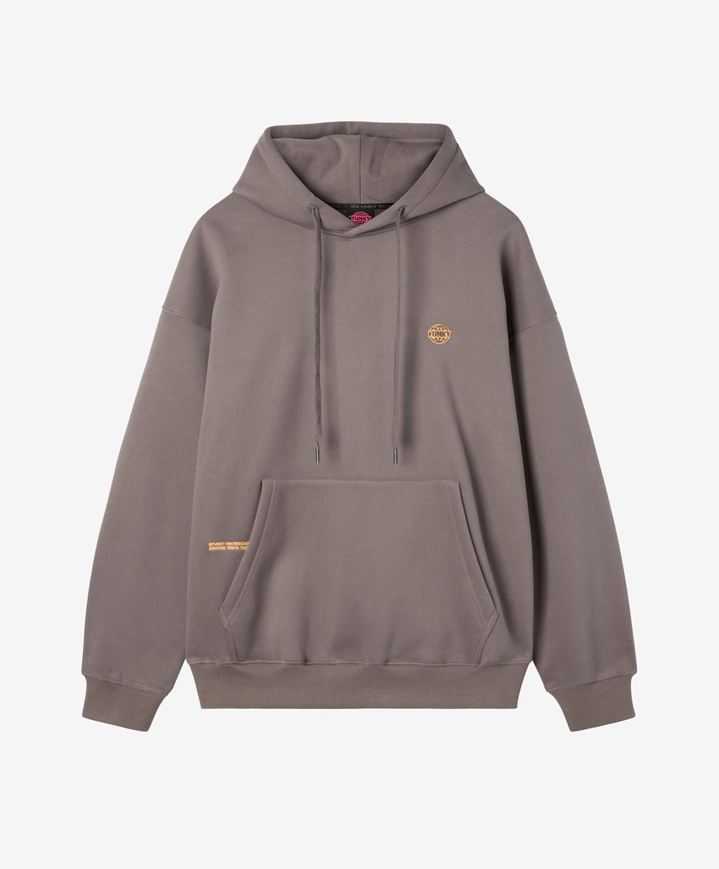 LOGO EMBROIDERY HOODIE MUD
