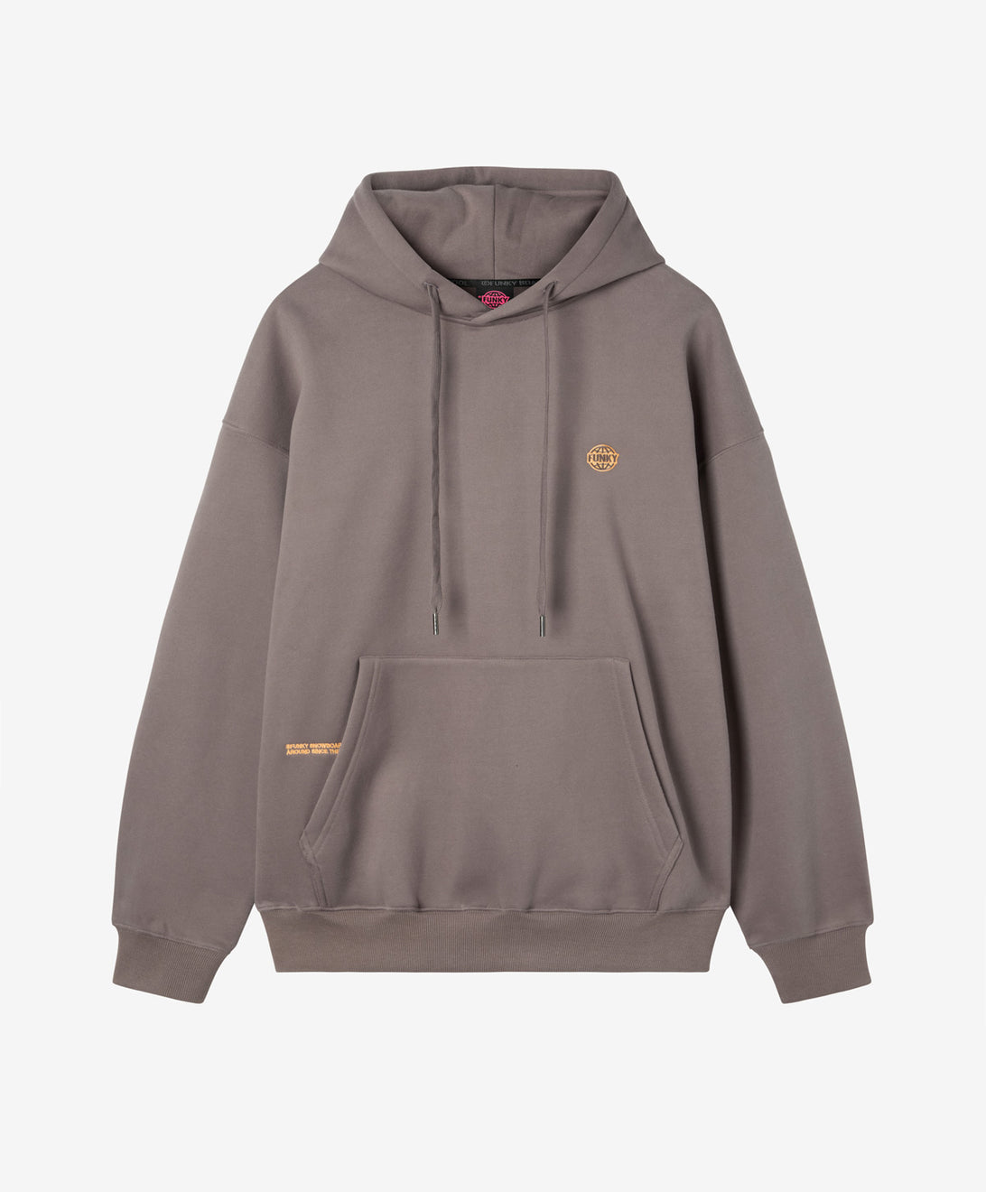 LOGO EMBROIDERY HOODIE MUD