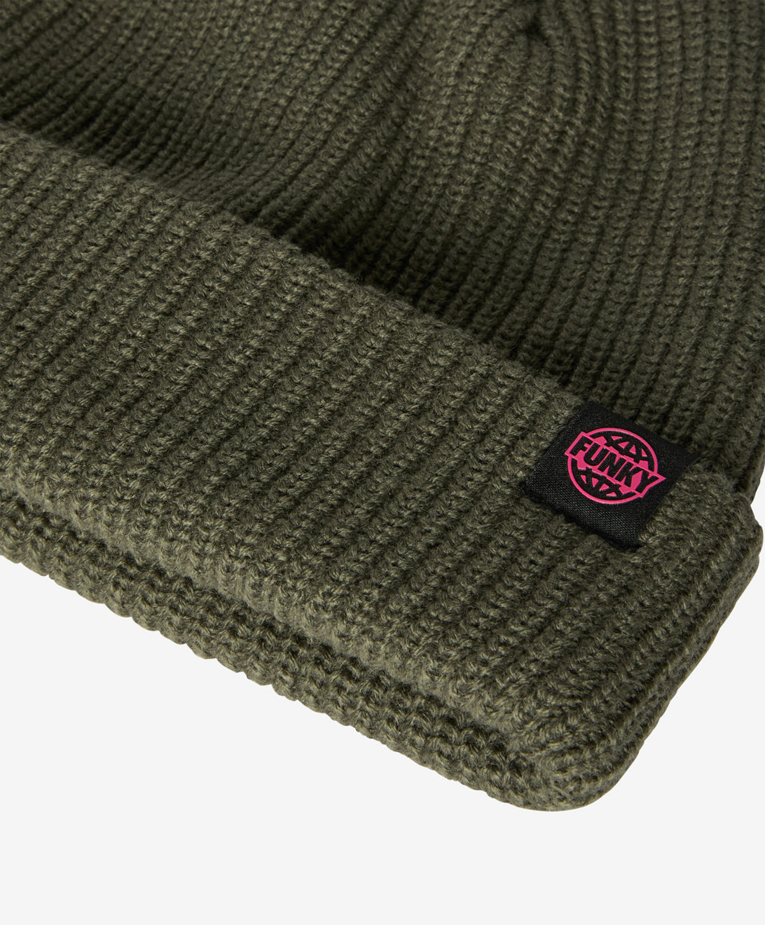 LOGO SHORT BEANIE GREEN