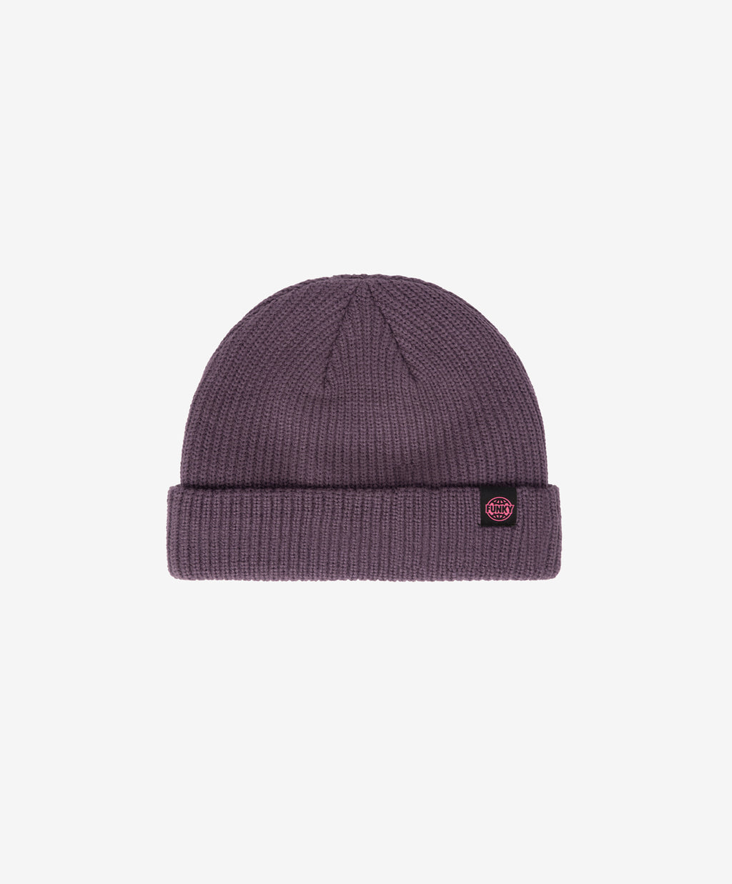 LOGO SHORT BEANIE PLUM