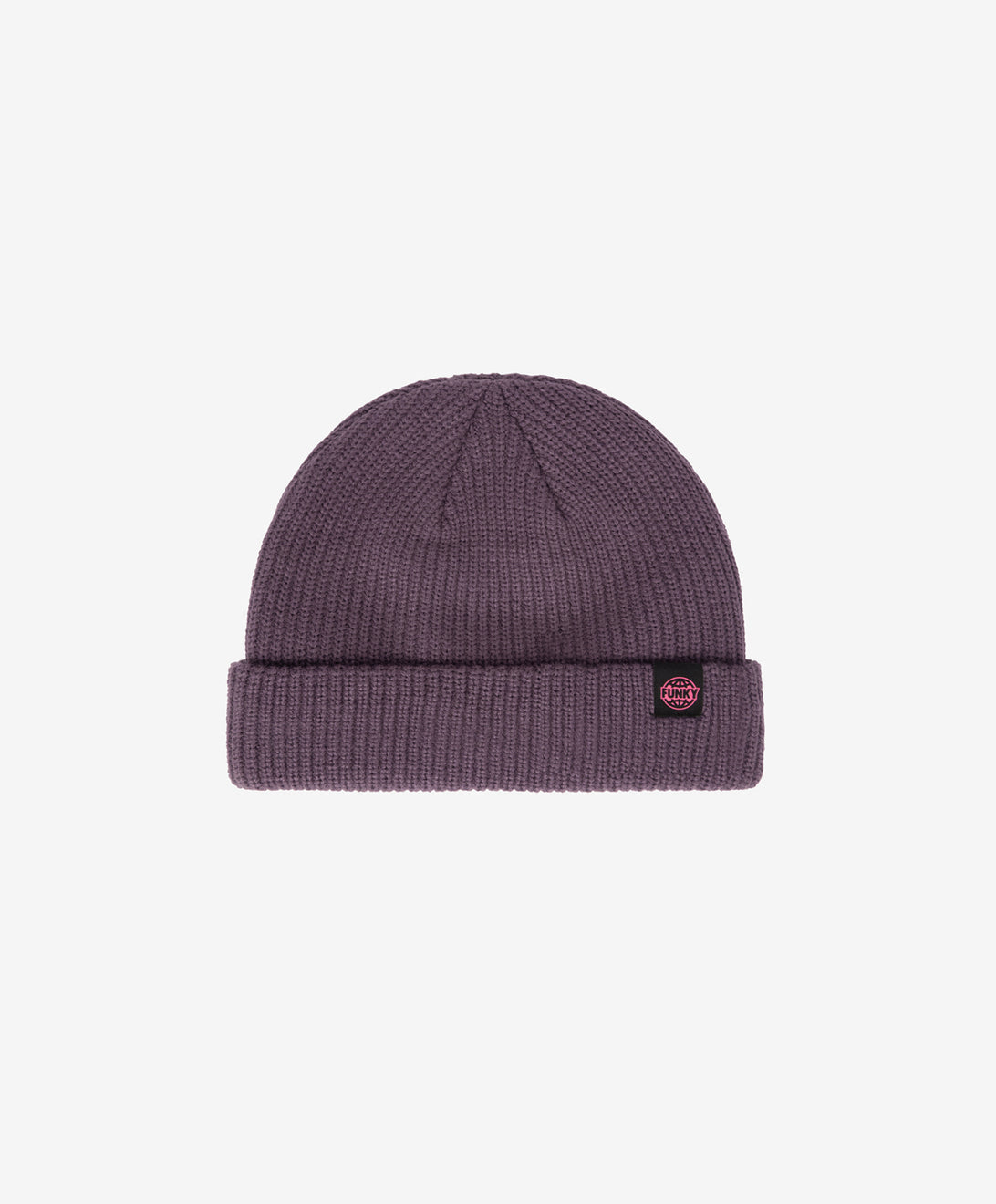 LOGO SHORT BEANIE PLUM