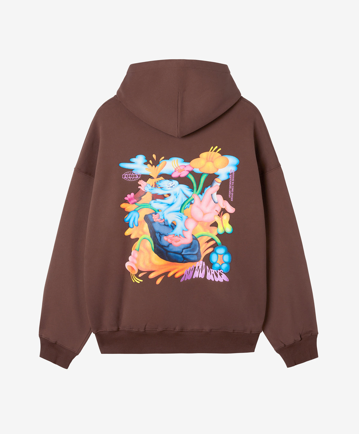 FUNKY NO BAD DAYS HOODIE BROWN Funkysnowboards