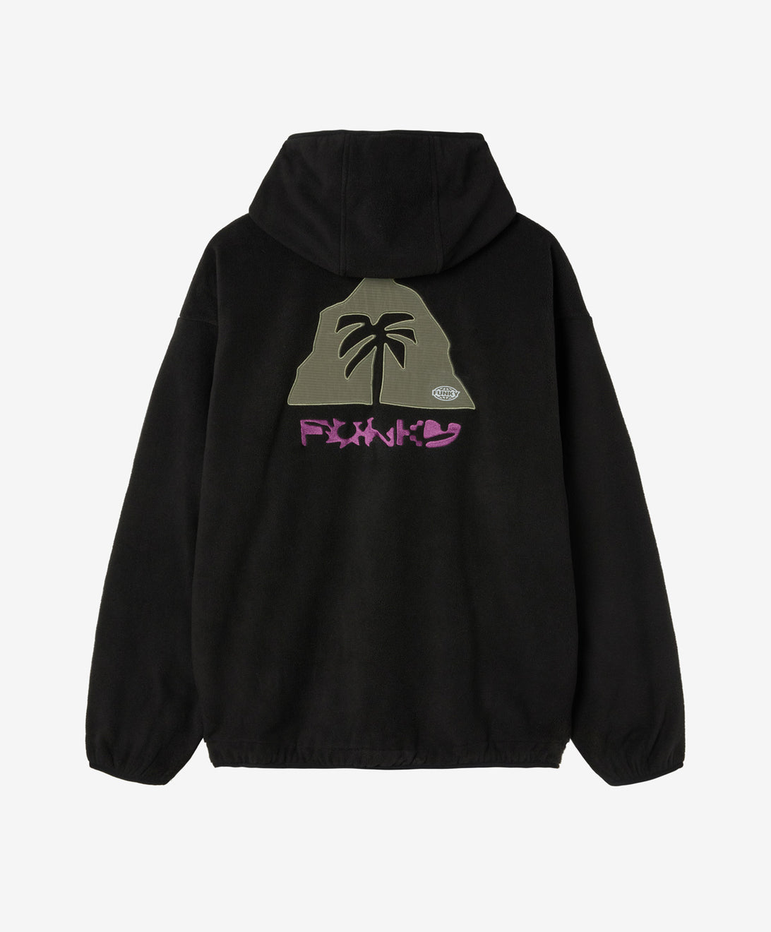 PALM HOODED FLEECE BLACK