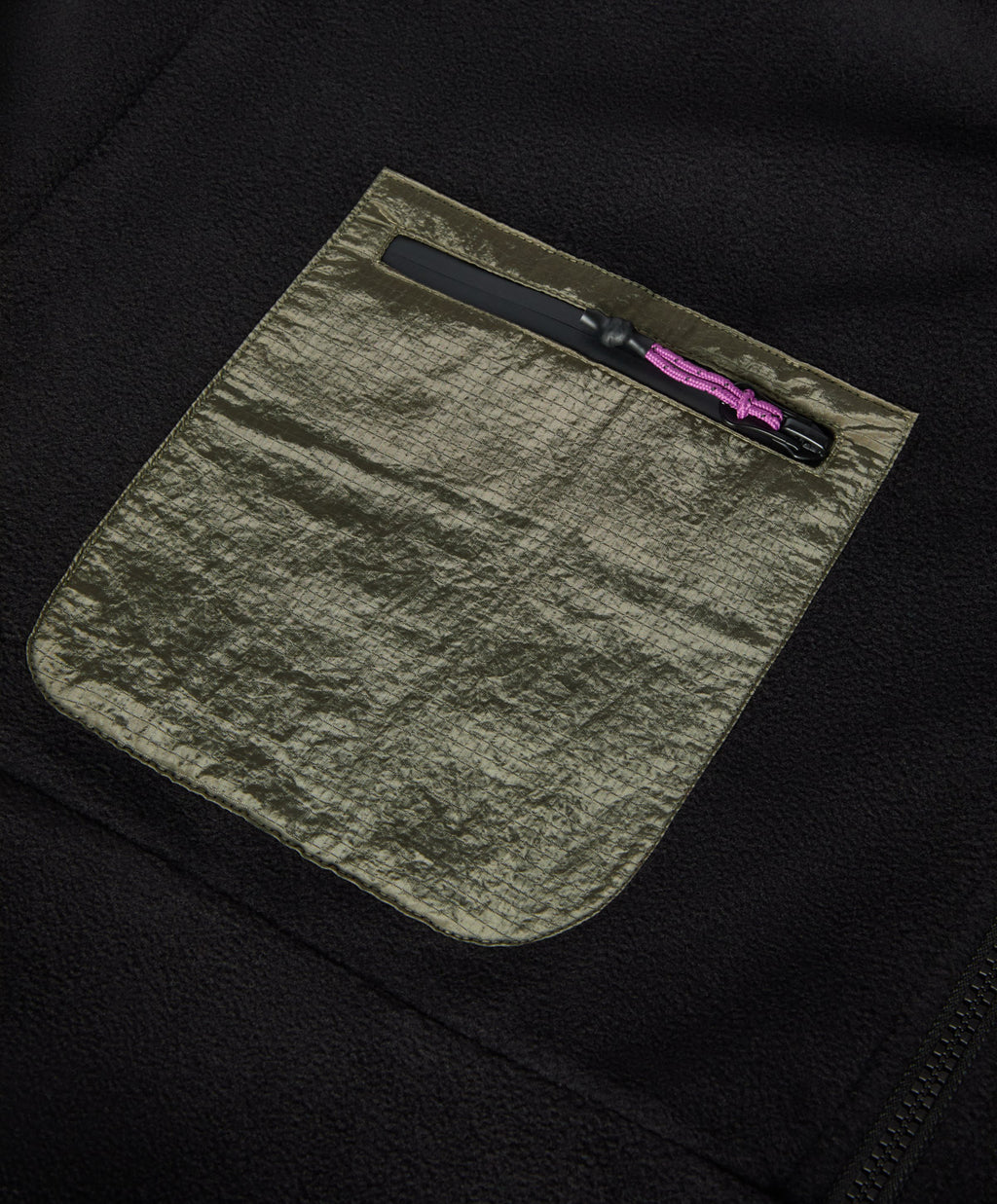 PALM HOODED FLEECE BLACK