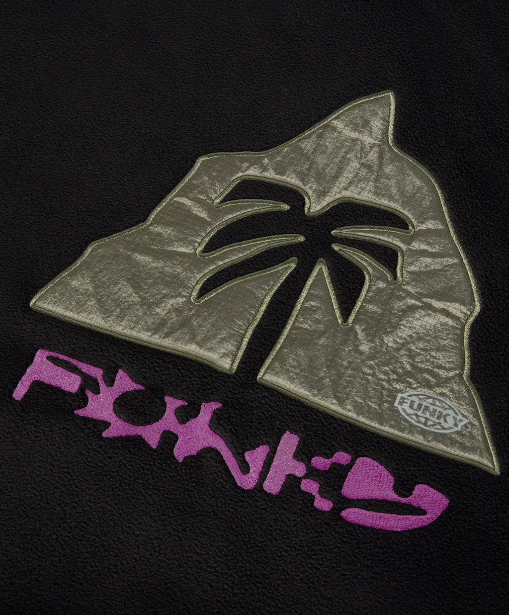 PALM HOODED FLEECE BLACK