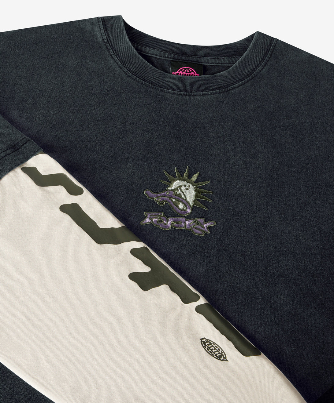 PUNKY LONG SLEEVE TEE WASHED BLACK