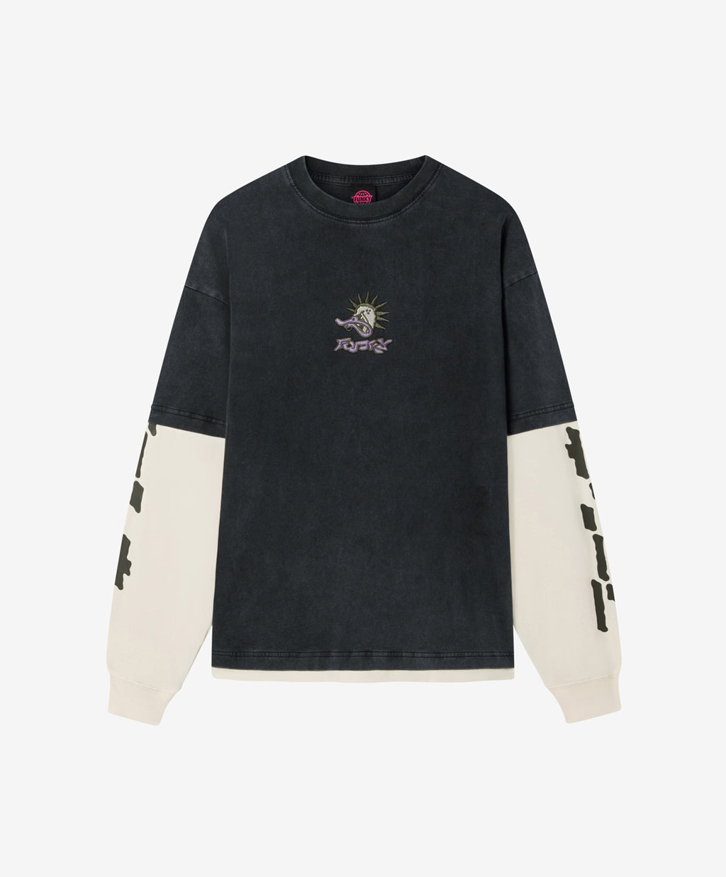 PUNKY LONG SLEEVE TEE WASHED BLACK