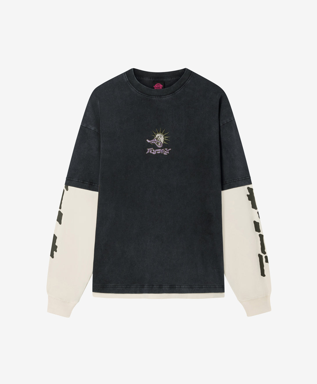 PUNKY LONG SLEEVE TEE WASHED BLACK