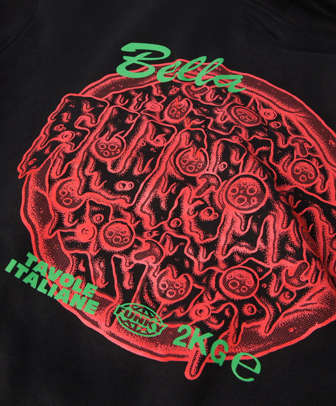 PIZZA HOODIE BLACK
