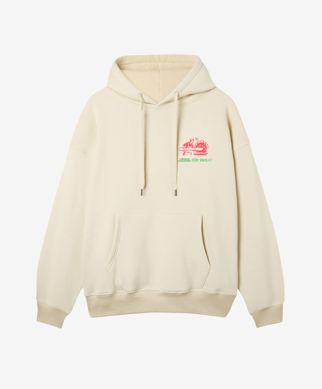 PIZZA HOODIE NATURAL RAW