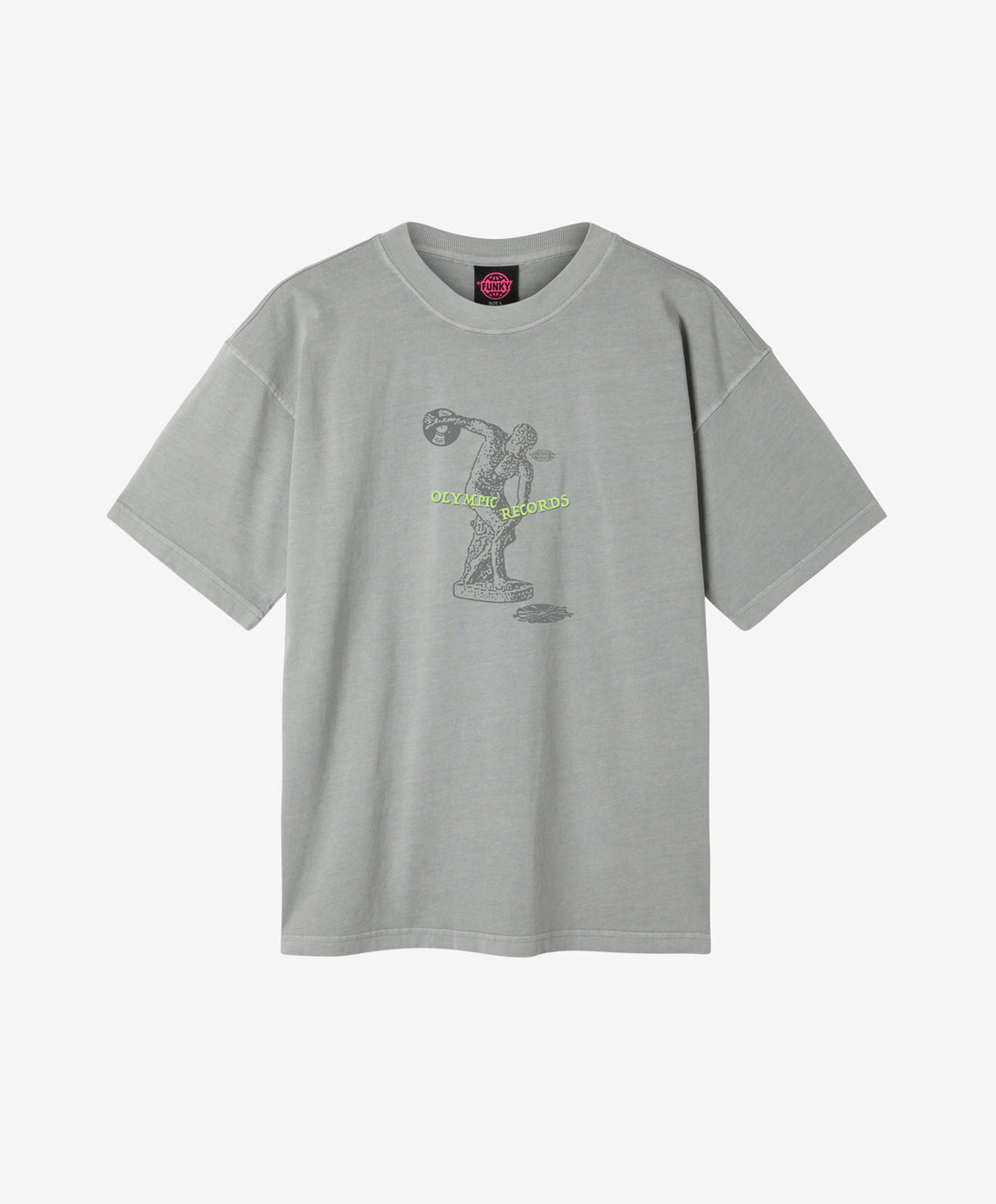 RECORD TEE WASHED ICE