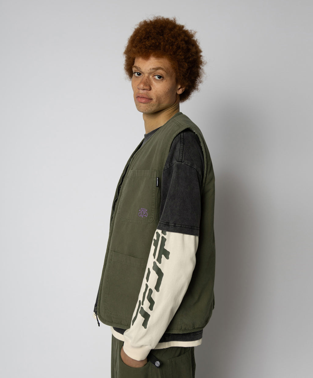 WALKER VEST WASHED OLIVE