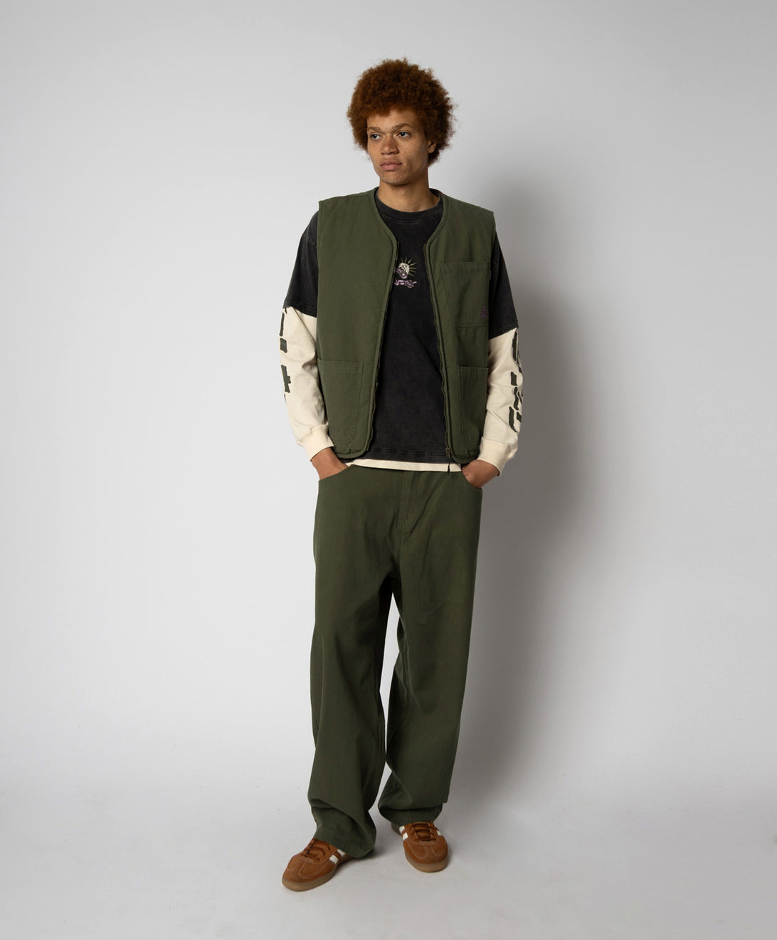 WALKER VEST WASHED OLIVE