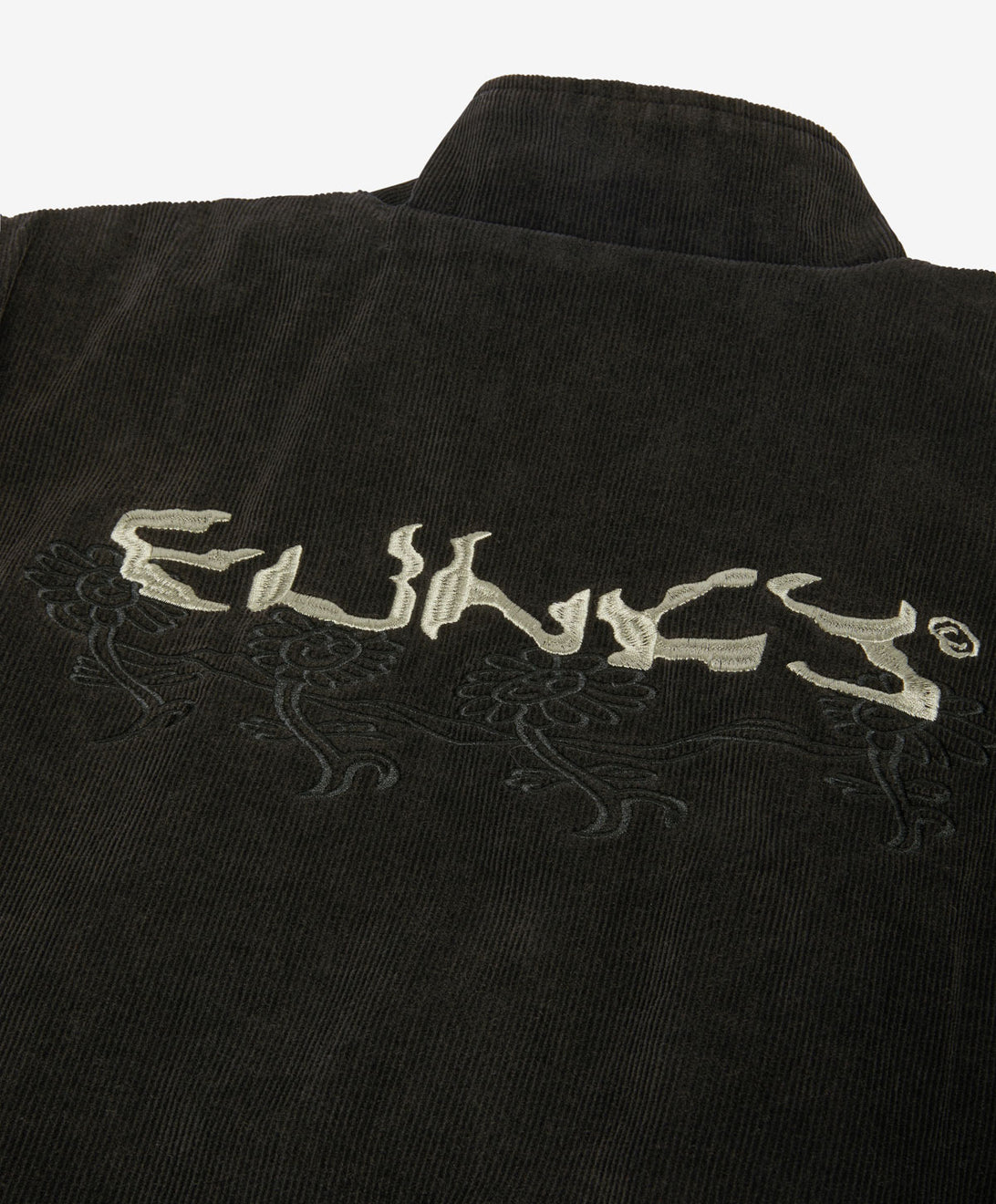 ROUND CORDUROY JACKET WASHED BLACK