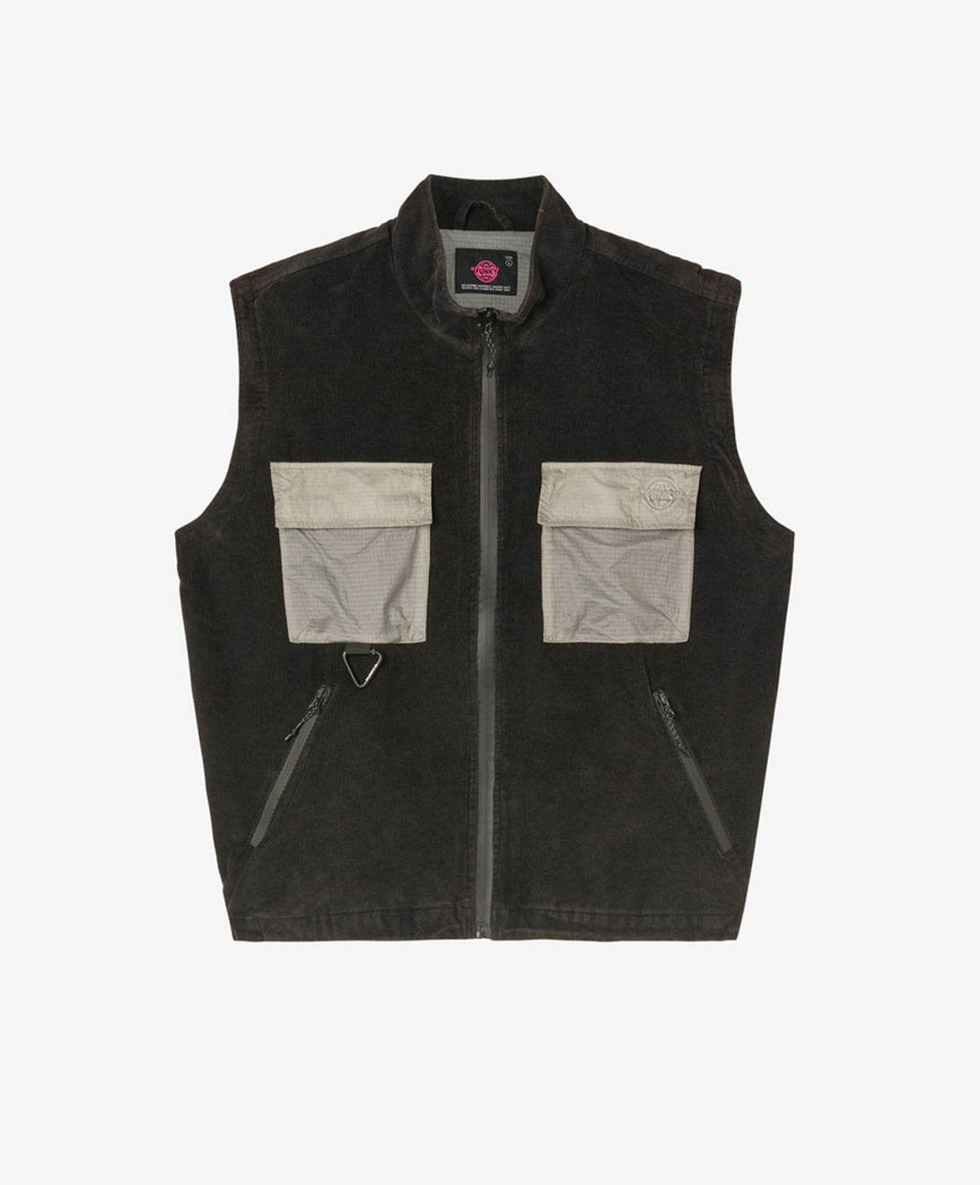 ROUND CORDUROY JACKET WASHED BLACK