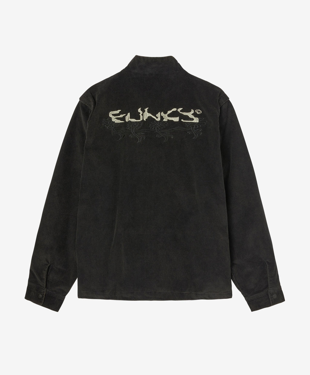 ROUND CORDUROY JACKET WASHED BLACK