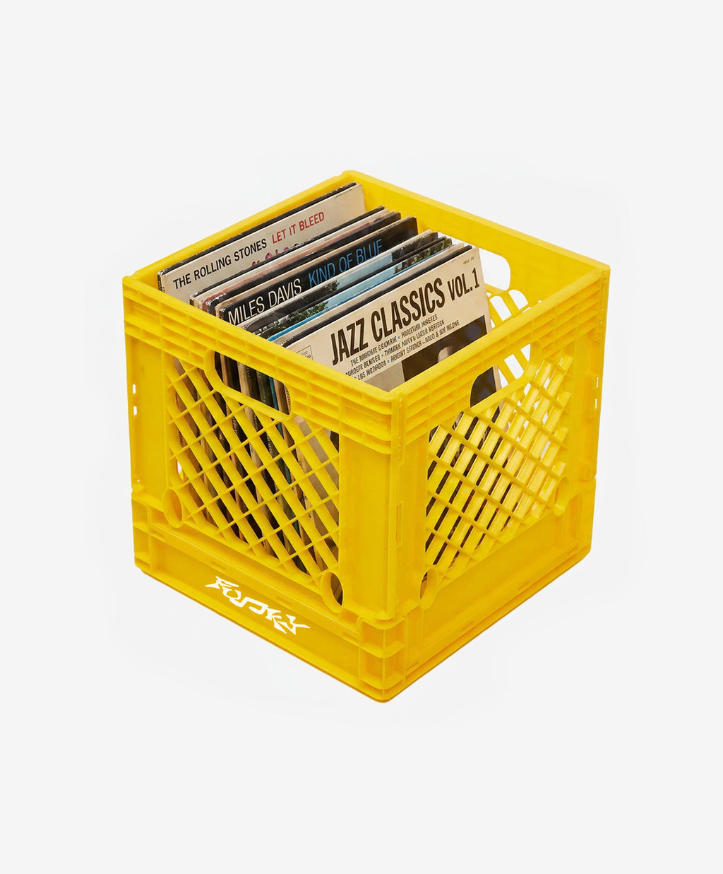 FUNKY VINYL CRATE YELLOW