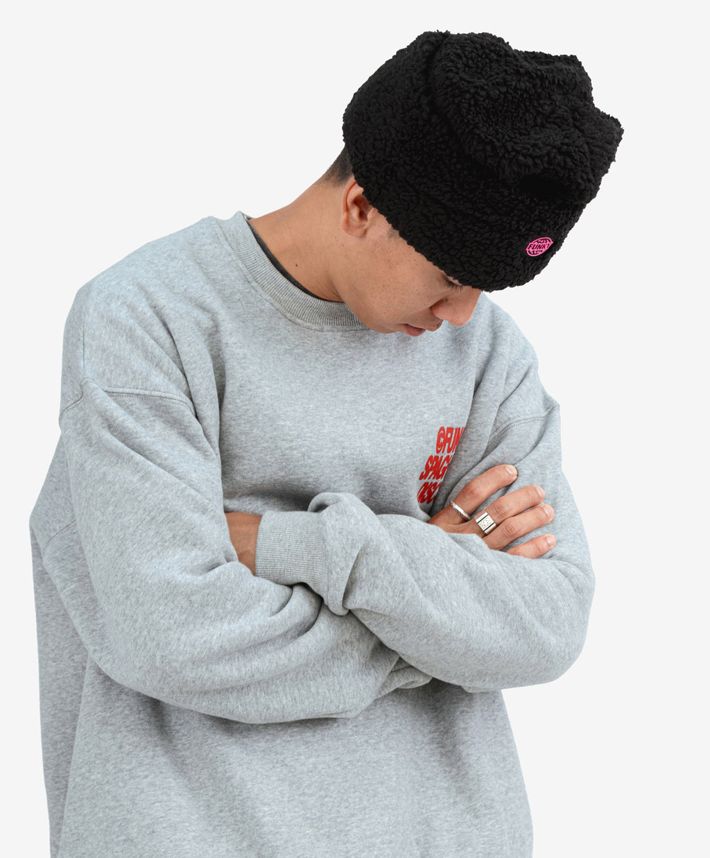 SPAGHETTI CREWNECK HEATHER GREY