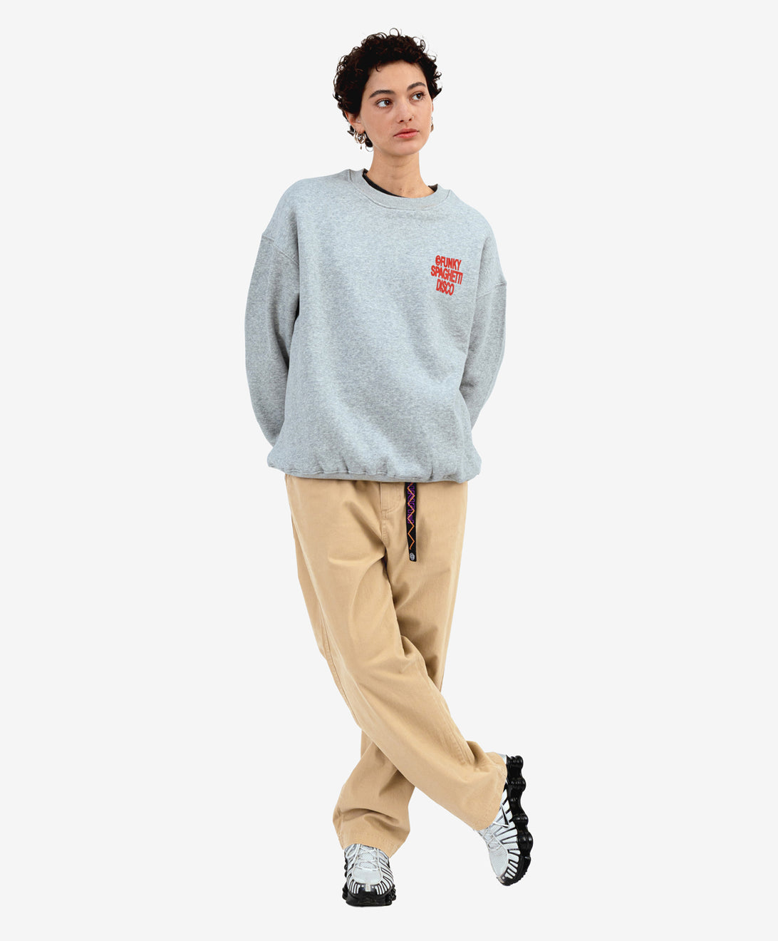 SPAGHETTI CREWNECK HEATHER GREY