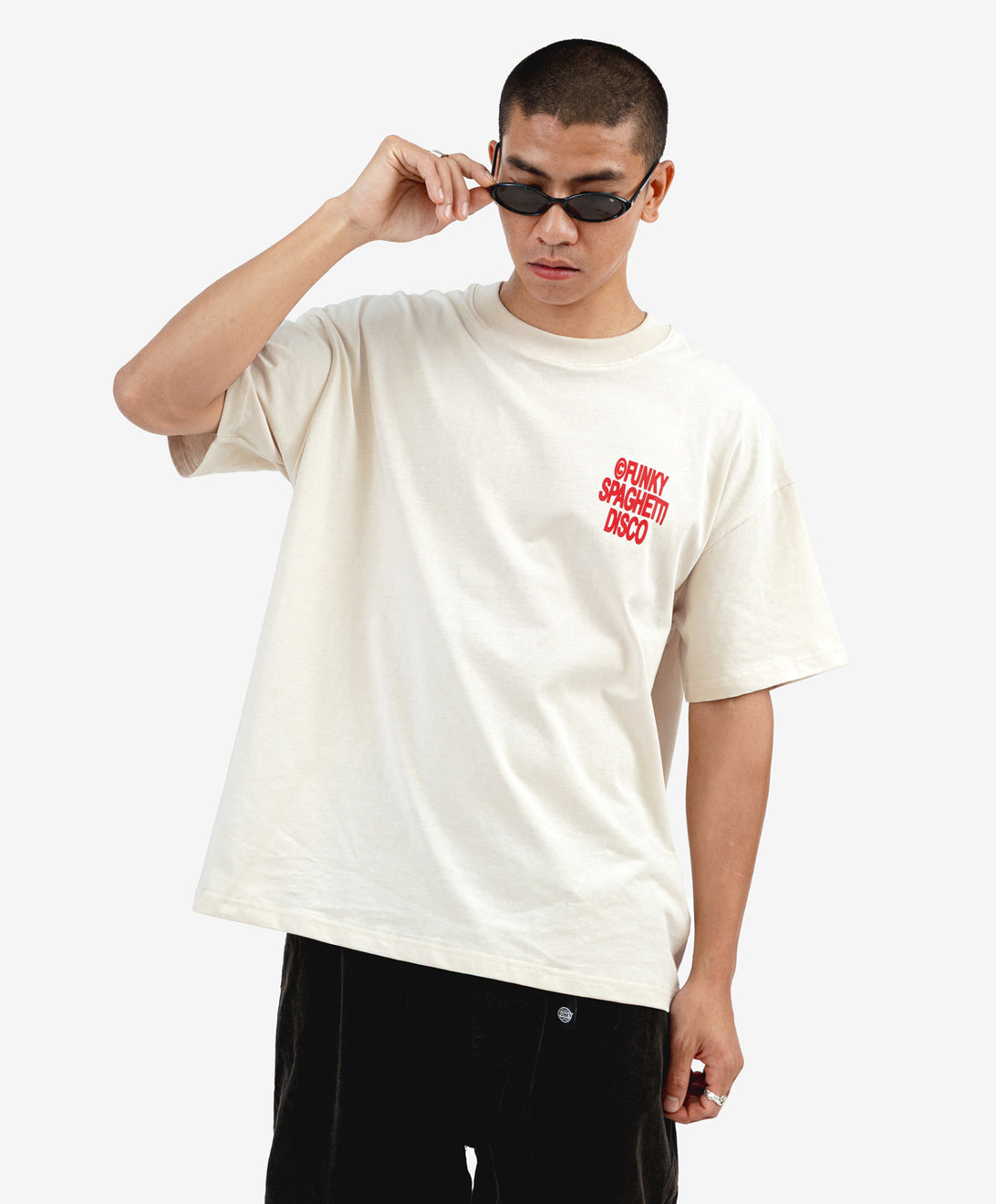 SPAGHETTI TEE OFF WHITE