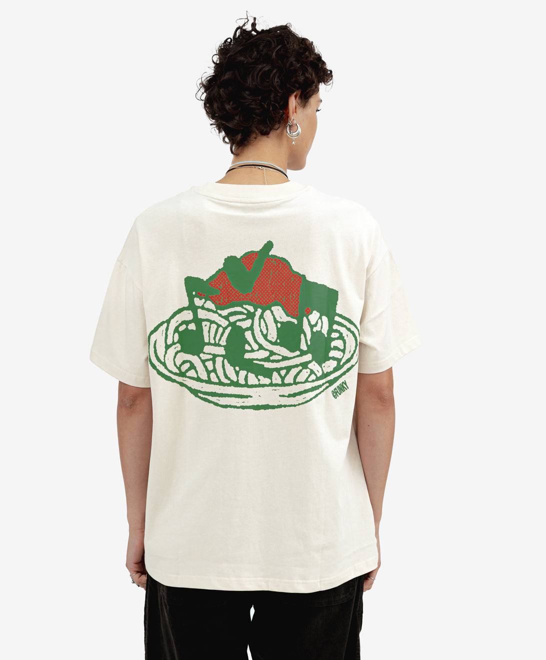 SPAGHETTI TEE OFF WHITE