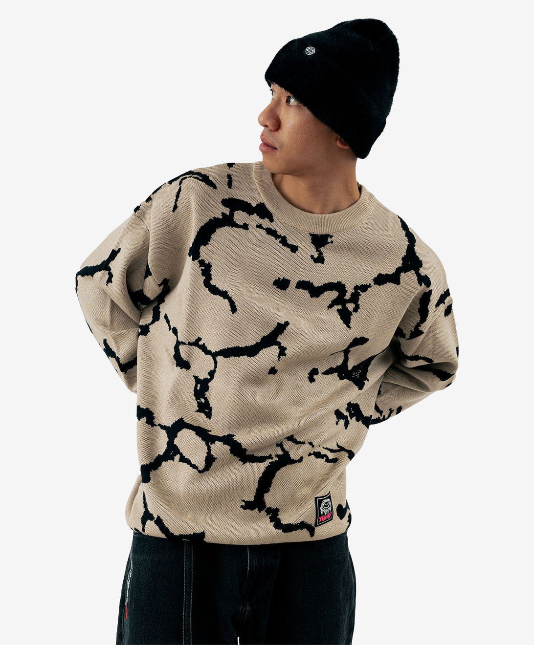 GROG JAQUARD SWEATER SAND