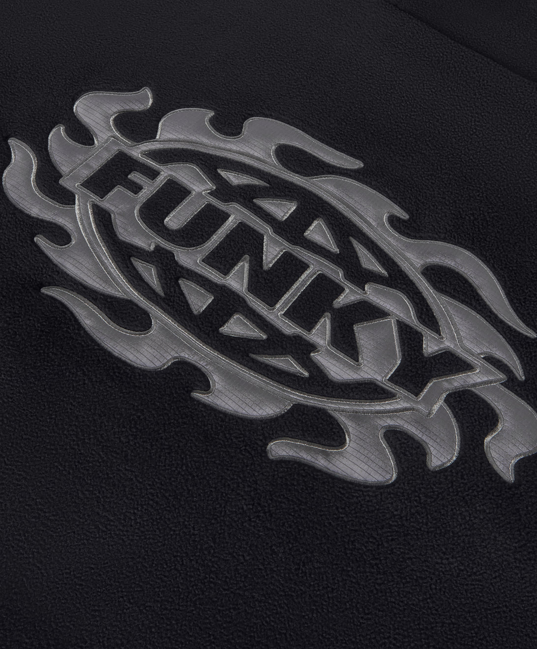 TECH HOODED HALF ZIP FLEECE BLACK