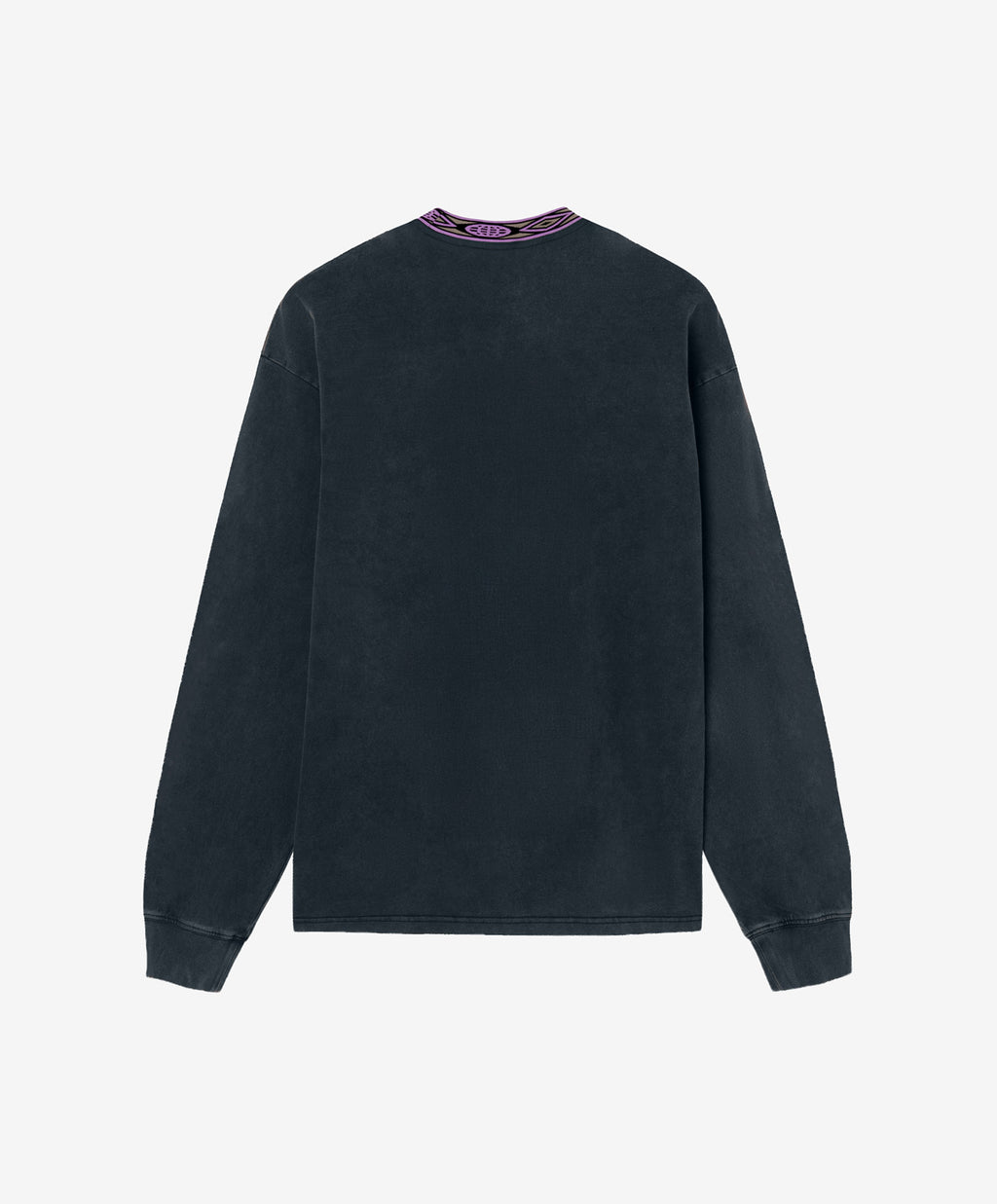 WOVEN LONG SLEEVE TEE WASHED BLACK