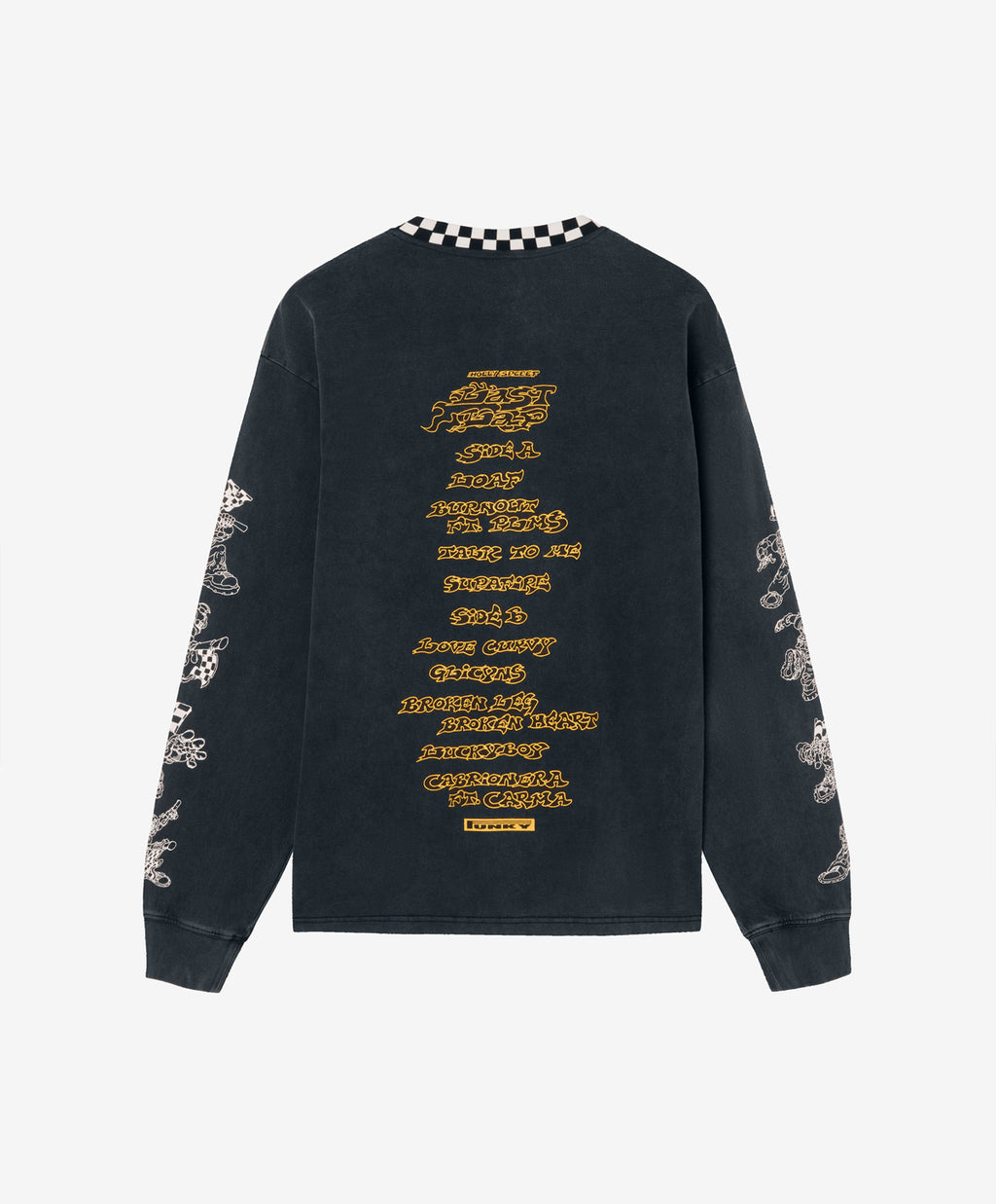 TRACKS LONG SLEEVE TEE WASHED BLACK