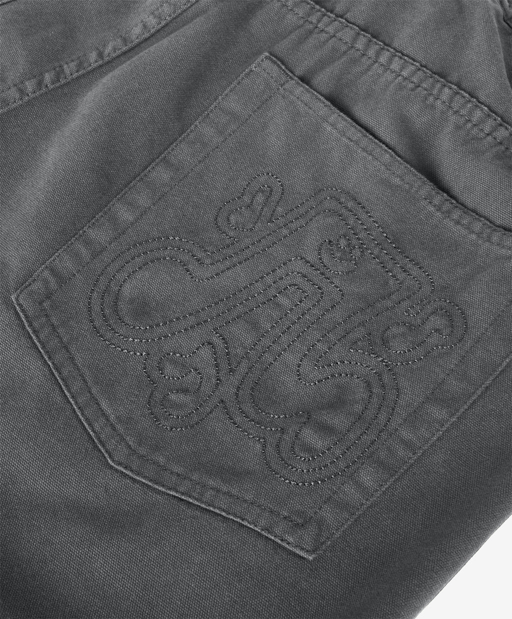 WALKER CANVAS TROUSERS WASHED BLACK