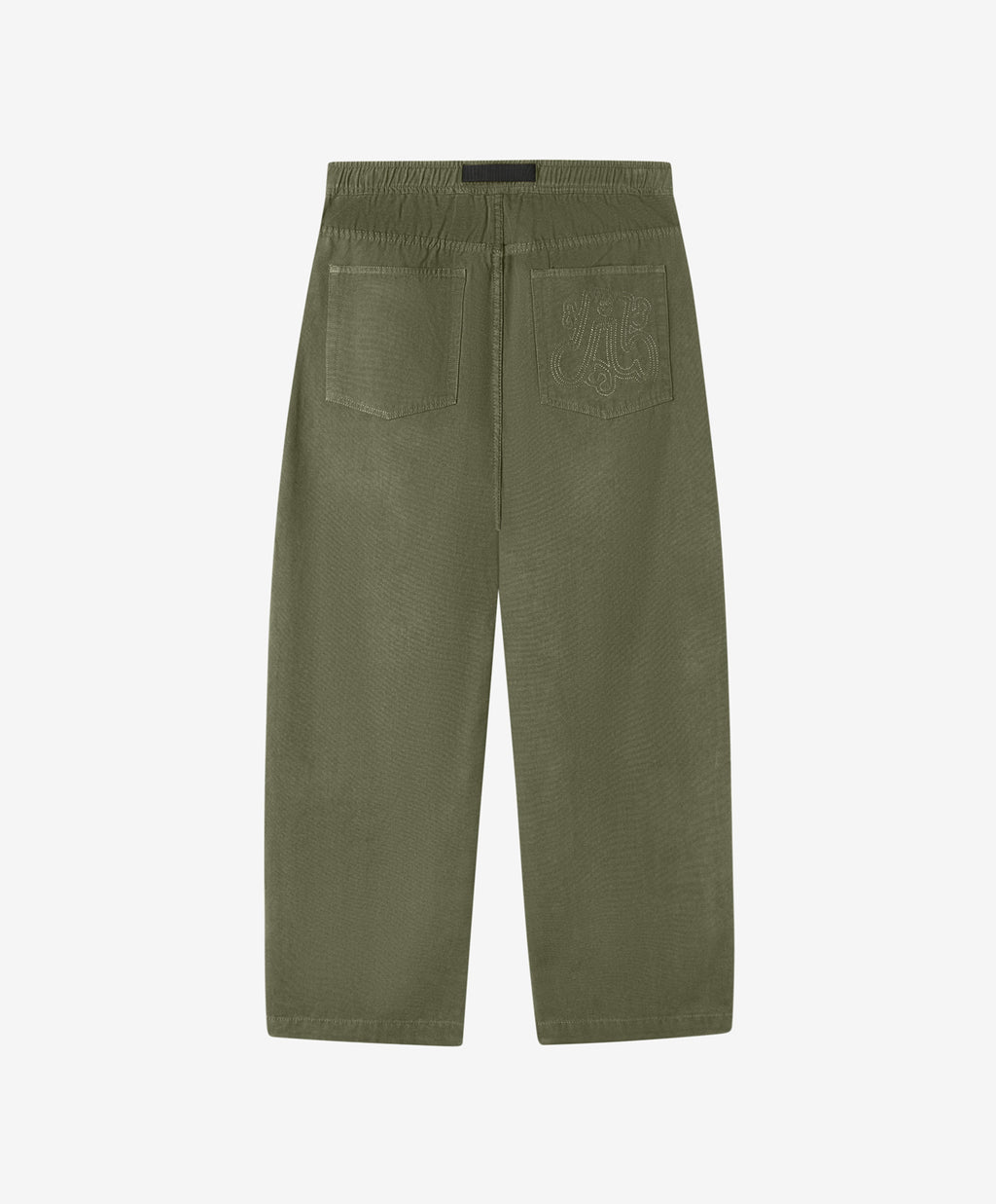 WALKER CANVAS TROUSERS WASHED OLIVE