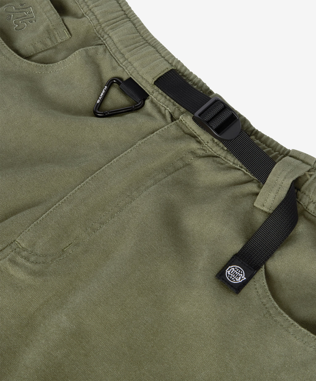 WALKER CANVAS TROUSERS WASHED OLIVE
