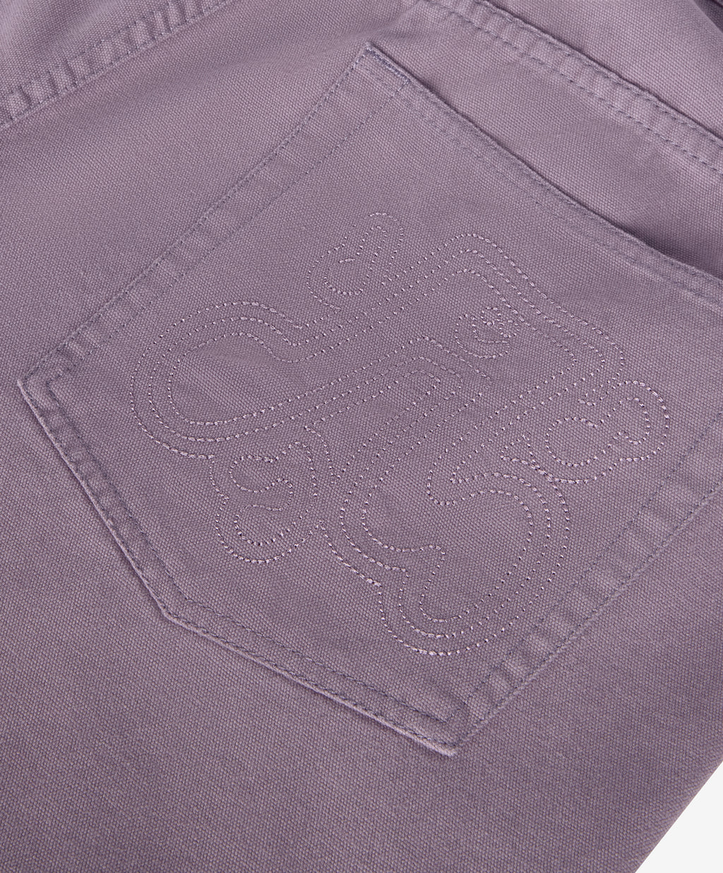 WALKER CANVAS TROUSERS WASHED PURPLE
