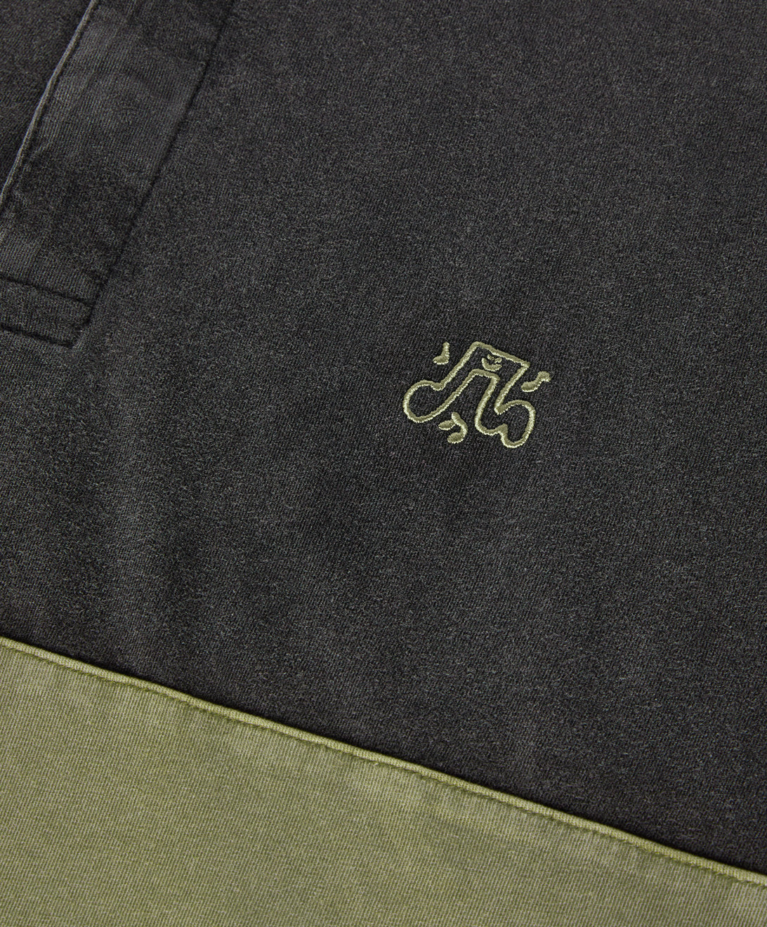 WALKER LONG SLEEVE POLO WASHED BLACK